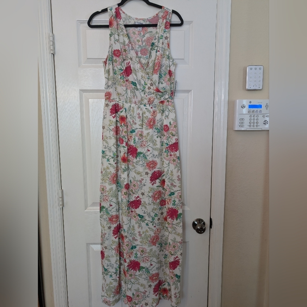 NWT OLD NAVY Floral Sleeveless Faux Wrap Maxi Dress